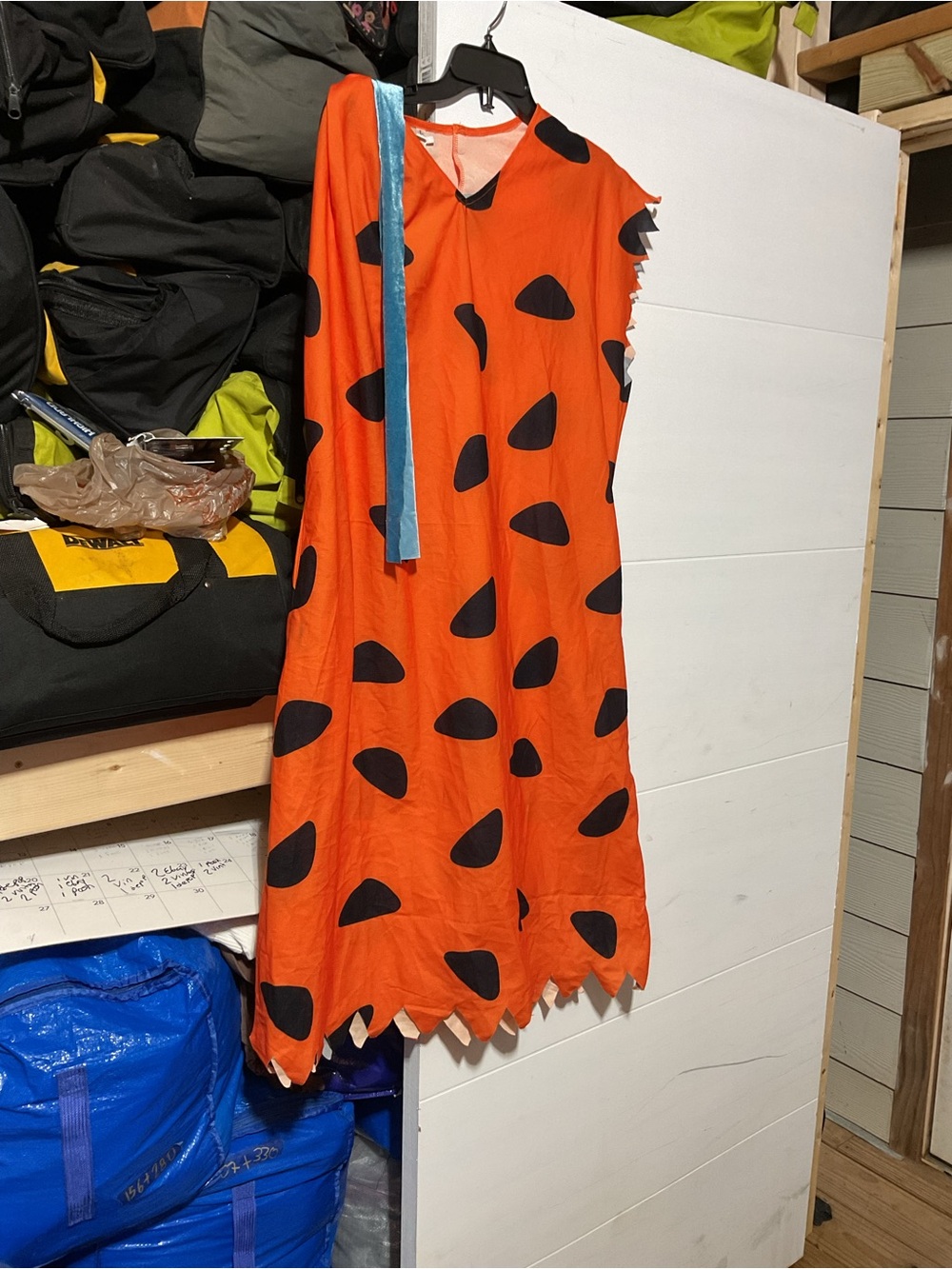 Orange Black Spot Casual Shift Dress - Unbranded